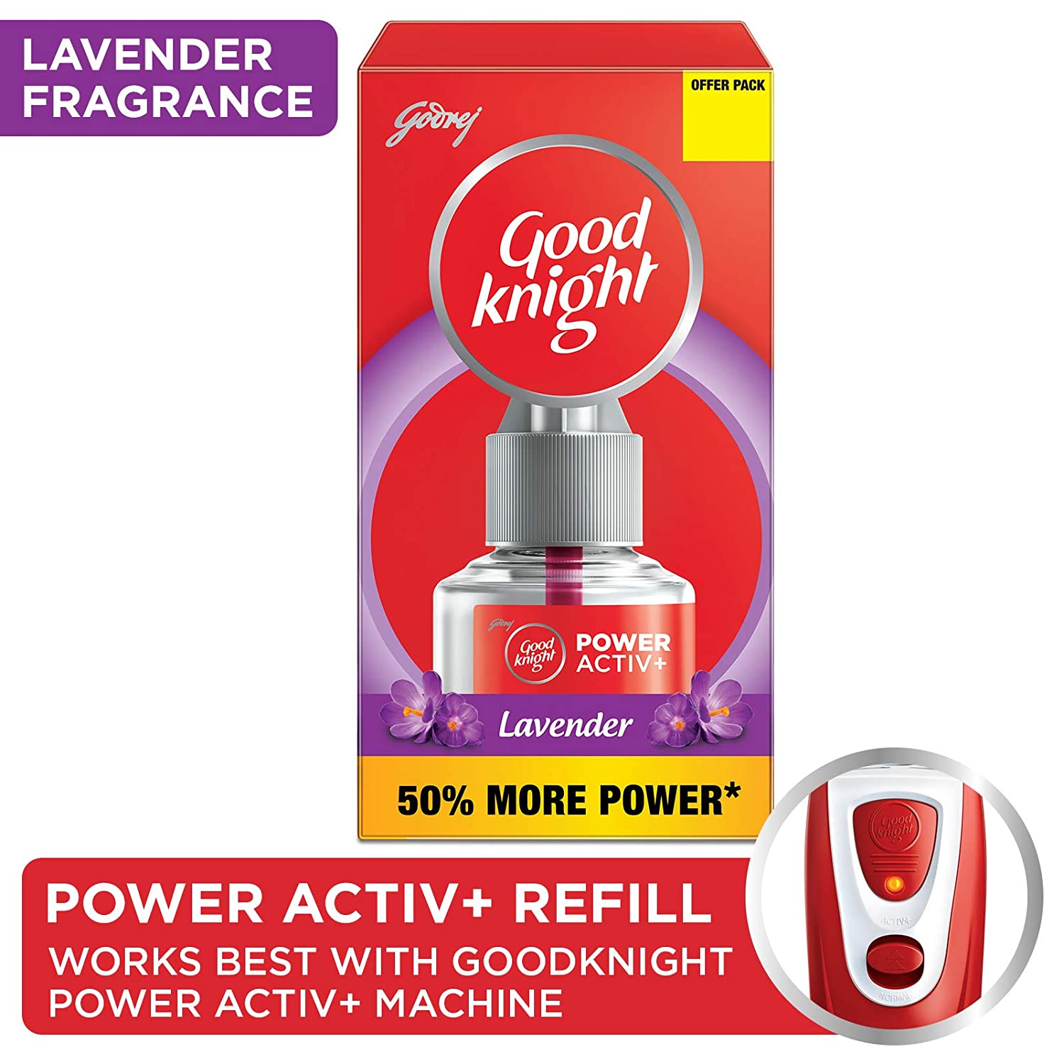 Good Knight Activ+ Lavender Mosquito Repellent Refill 45 ml