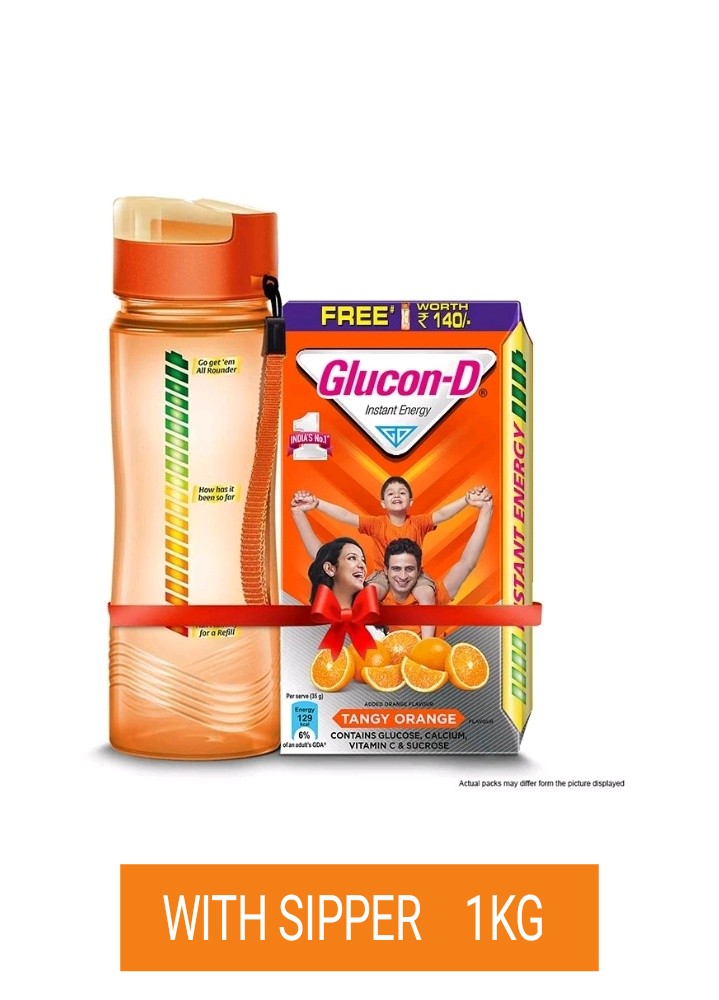 GLUCON D ENERGY DRINK WITH SIPPER JAR FREE 1KG 