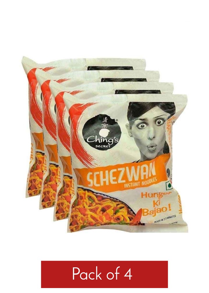 CHINGS SECRET SCHEZWAN NOODLES PACK OF 4 