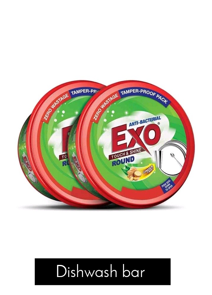 EXO BECTERIAL GINGER TWIST ROUND TOUCH DISHWASH BAR Pack of 2500gm